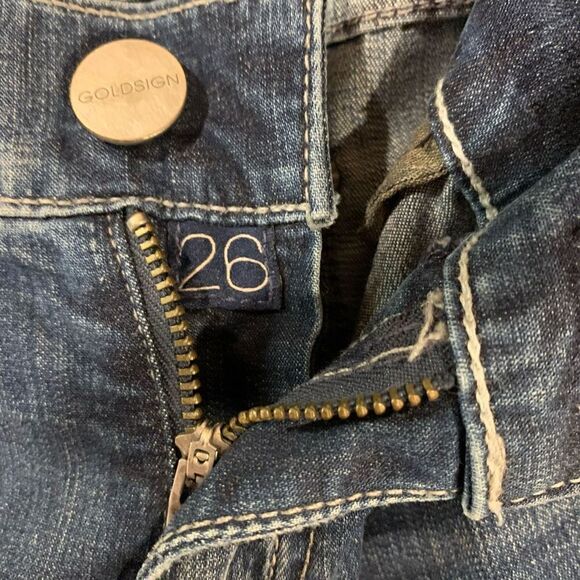 GOLDSIGN‎ Jeans Frontier Straight Leg Mid-Rise Med. Wash WMN EU26 US2 see msrmts - Picture 9 of 11